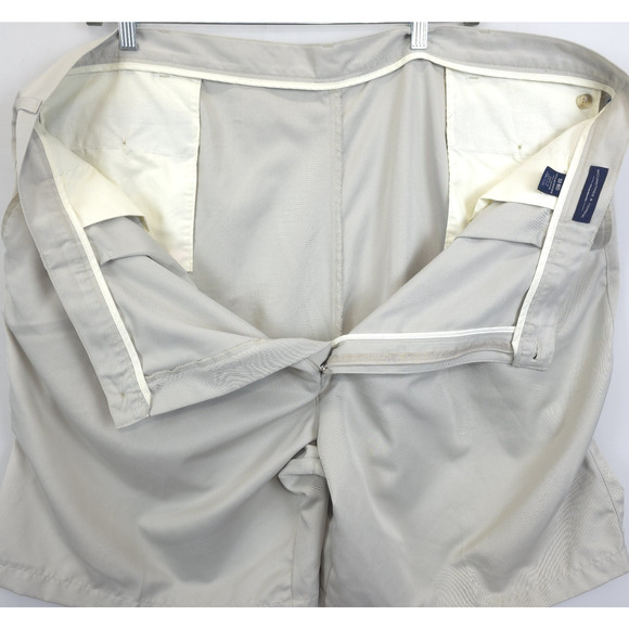 Roundtree & Yorke Chino Shorts Men 50 Big Relax Fit Khaki Beige Causal Preppy - Picture 7 of 8